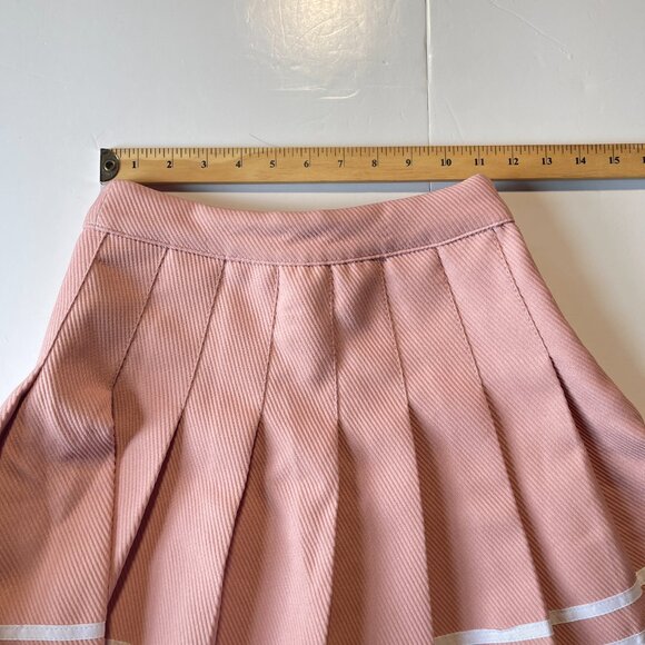 Divided Pink & White Pleated High Waisted Skirt with Stripes Size 2 - Picture 10 of 10